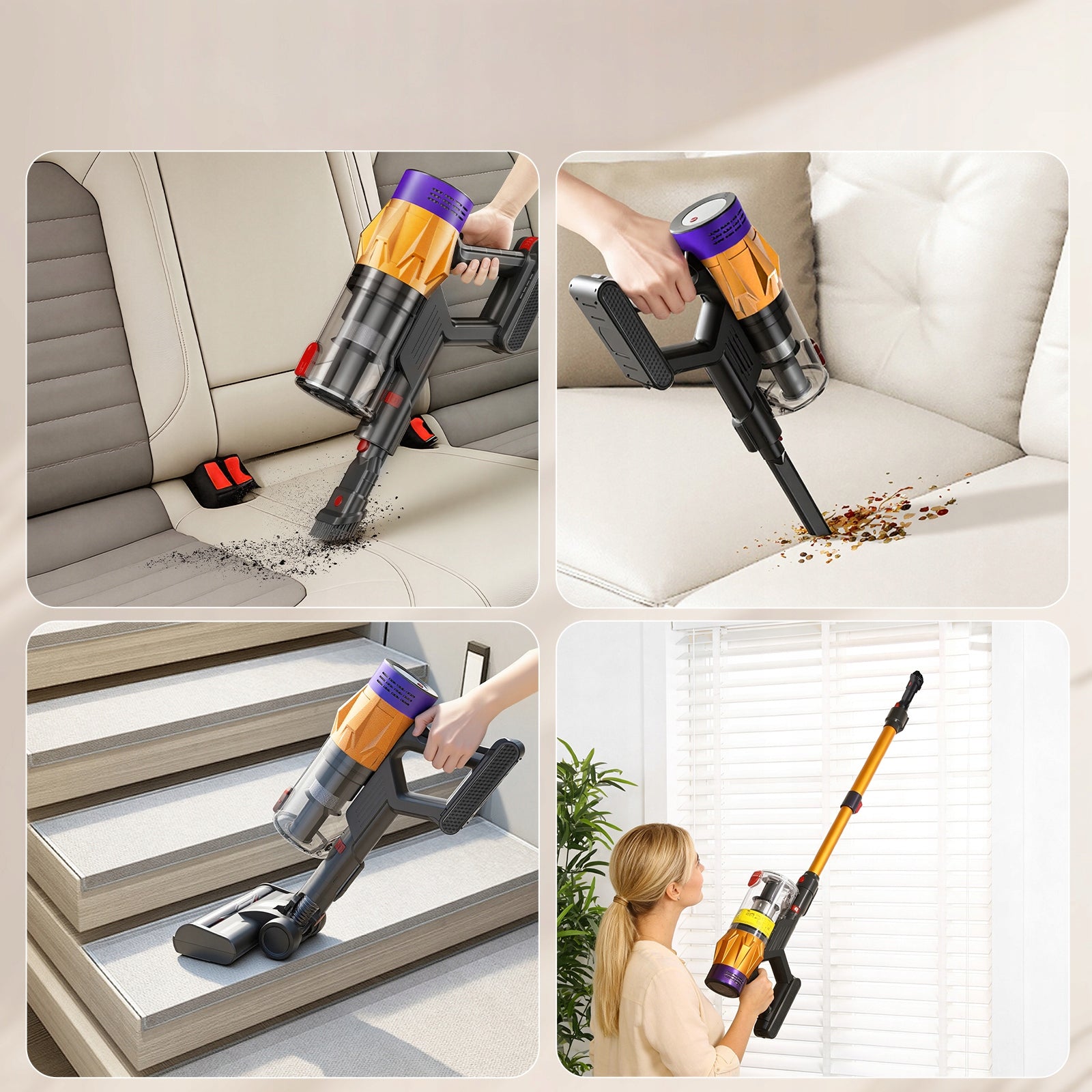 Blossom V18 Cordless Handheld Vacuum Cleaner 550W 50KPa for Home and Car Brand no brand