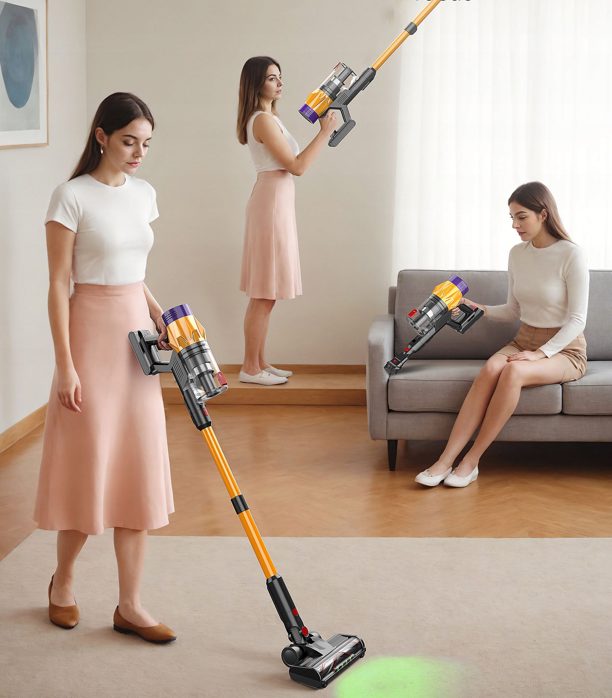 Blossom V18 Cordless Vacuum Cleaner 50000PA 550W Upright Handheld Brand Blossom