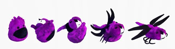 Verwandelndes Plüschtier Libelle Bloobie, lila, 30 cm 