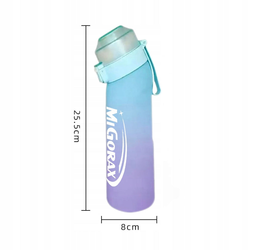 Blue Flavoured Water Bottle 650ml With 7 Fragrance Rings Brand Migorax