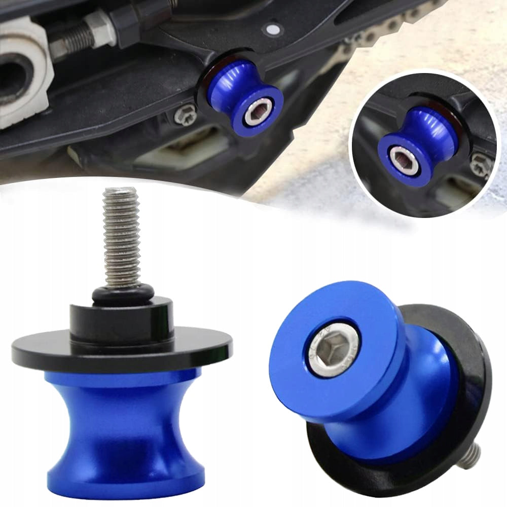 Blue Motorcycle Lifting Rollers 6mm Sliders Motorcycle Control Arm