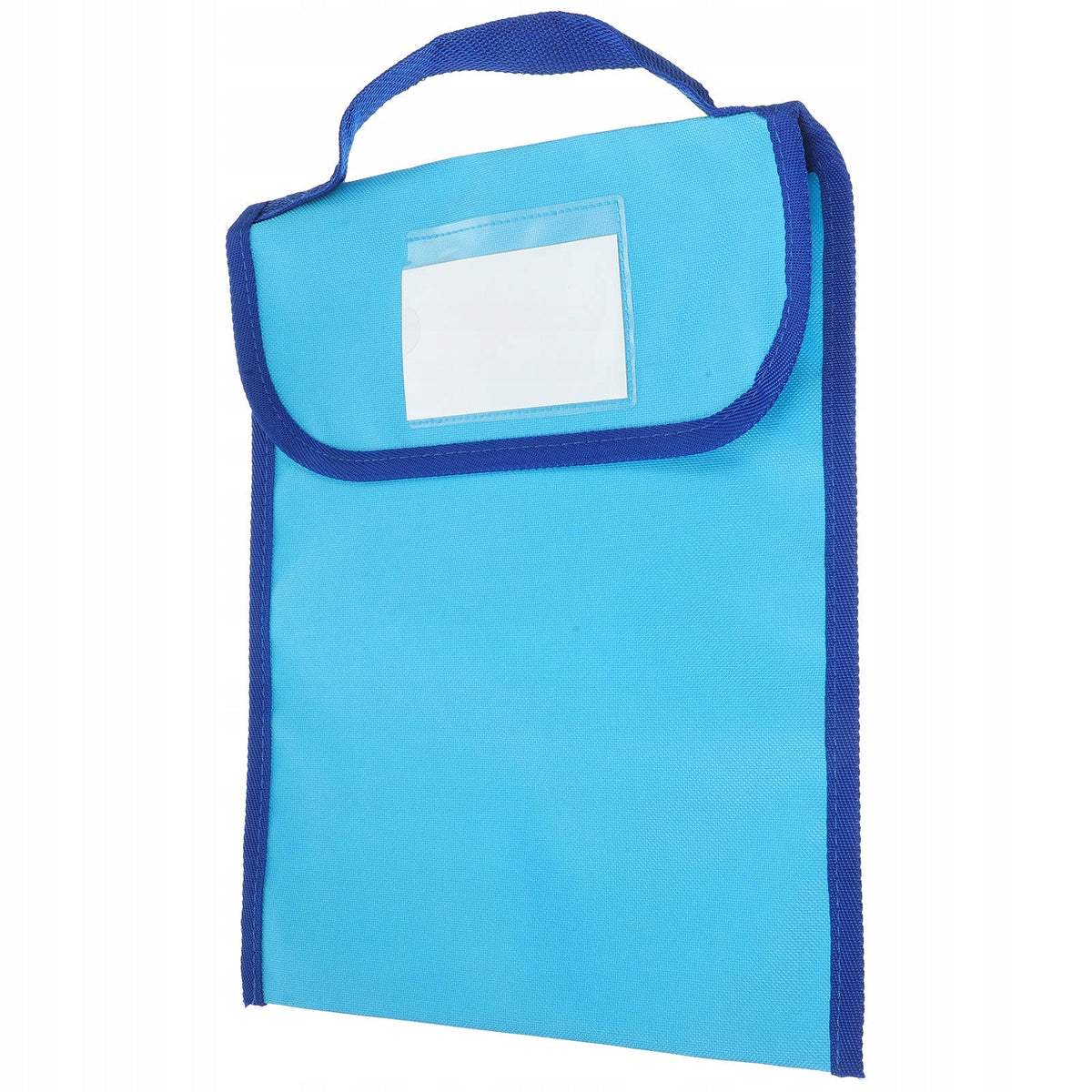 Blue Nylon Tote Bag Large Capacity Student Handbag with Sticky Band Brand no brand