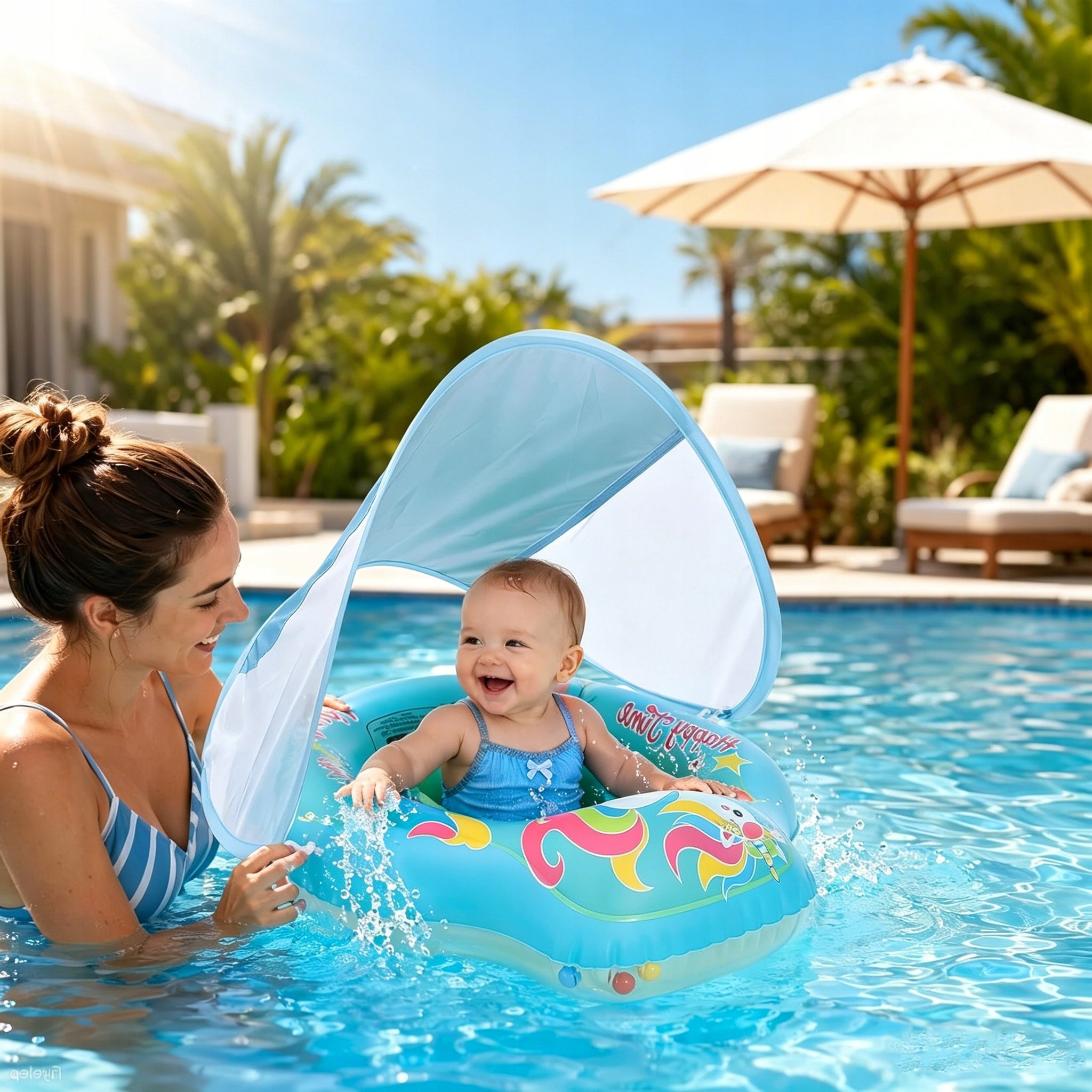 Blue PVC Swimming Wheel for Babies 12 to 36 Months Manufacturer code 4048715782176