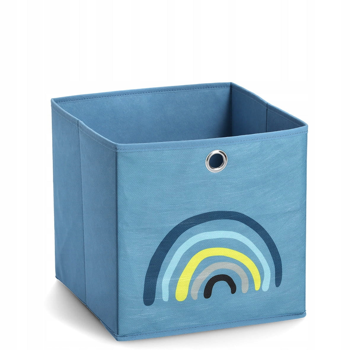 Blue Rainbow Storage Box, Fabric, Blue