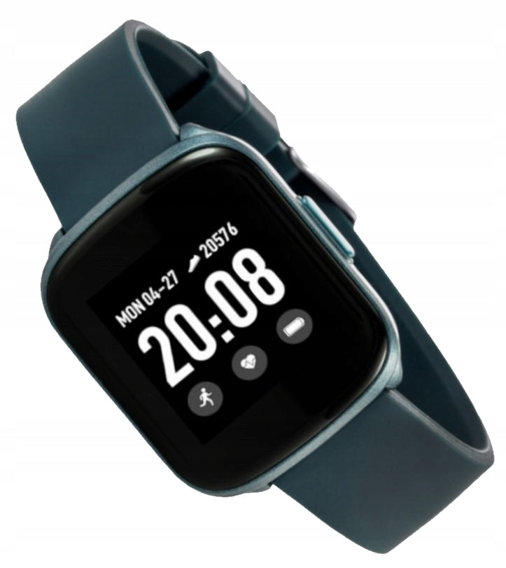 Blue Rectangular Smartwatch with Silicone Strap Rubicon RNCE38 36mm