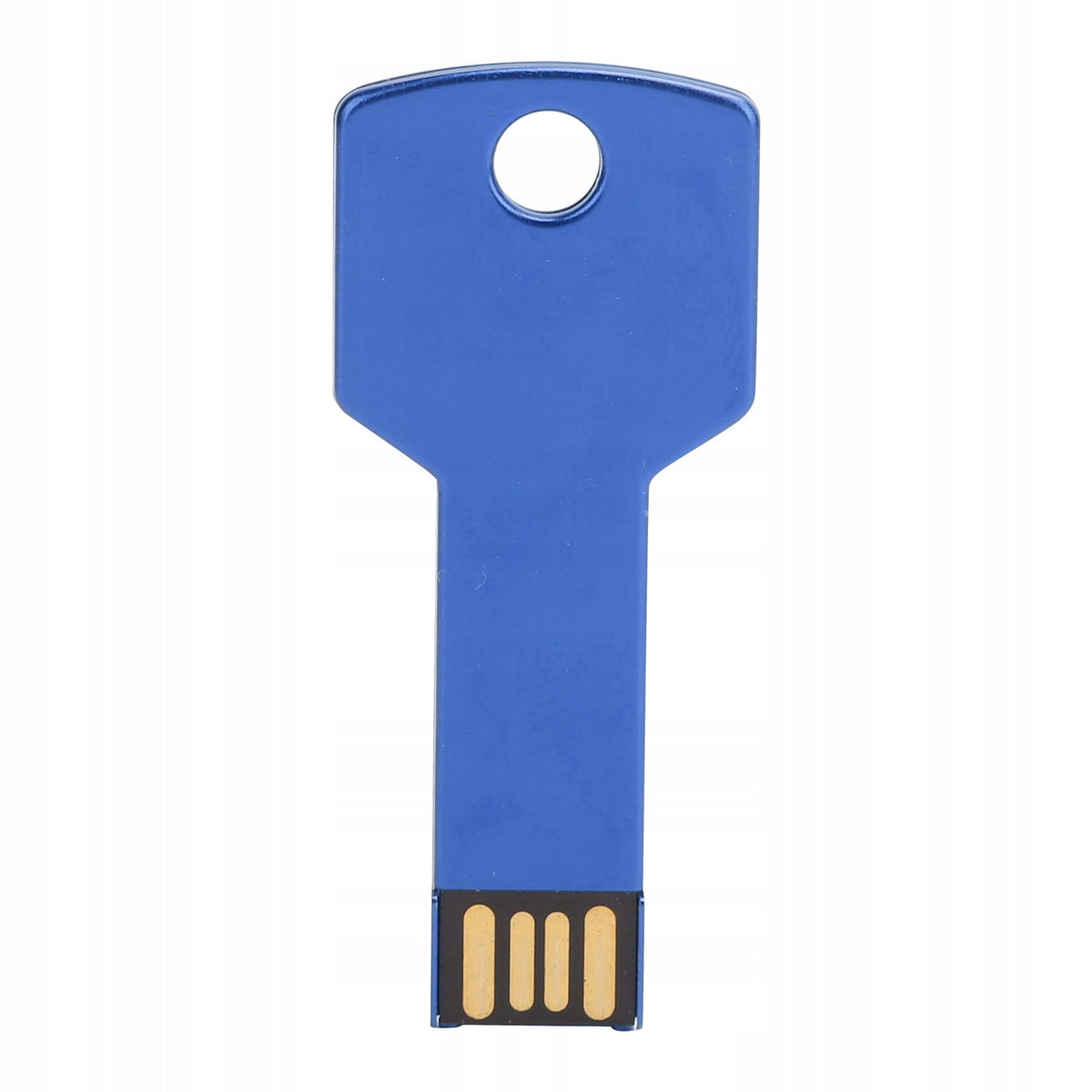 Blue USB Key Shaped Flash Drive USB Drive Plug and Detach