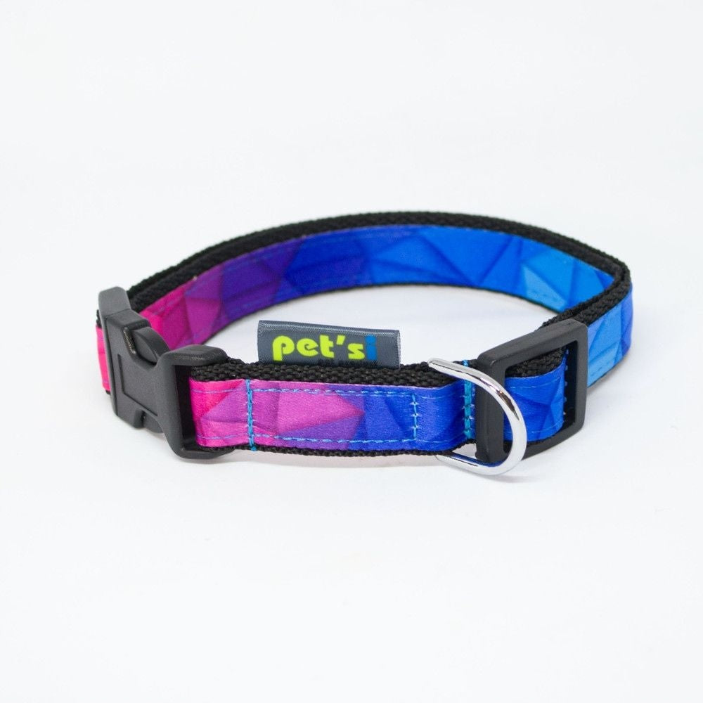 Blue adjustable dog collar Petsi L 45-70 cm