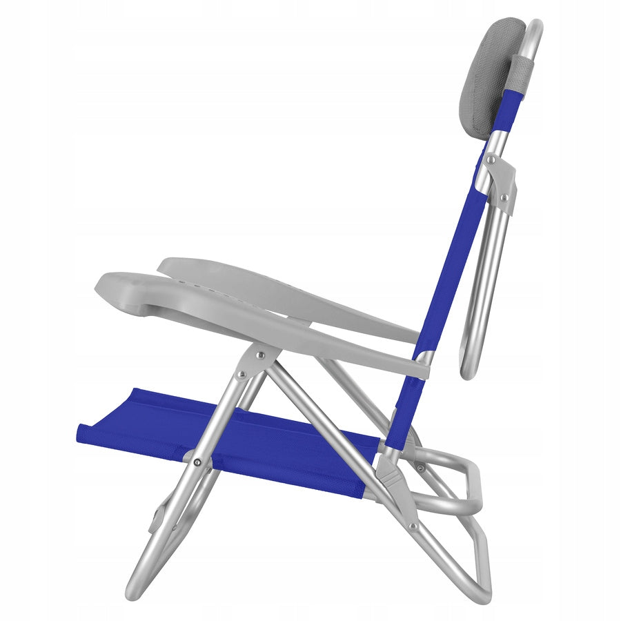 Blue beach chair NILS CAMP 5 backrest positions Manufacturer code 5902600231028