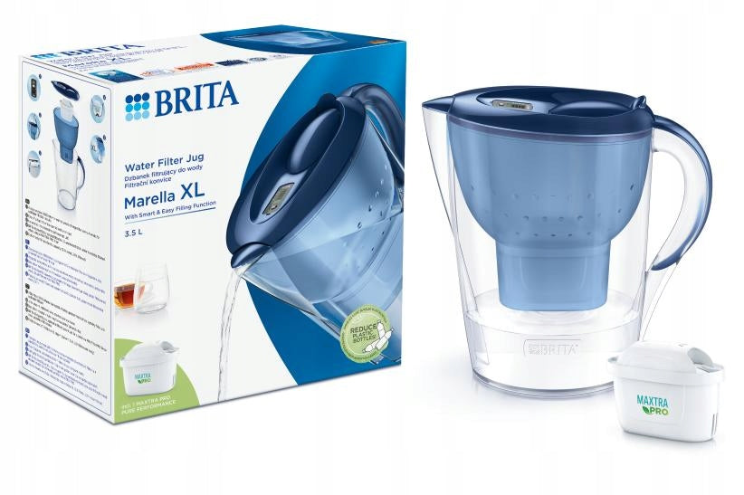 Blue filter jug BRITA Marella XL + MAXTRA PRO water filter