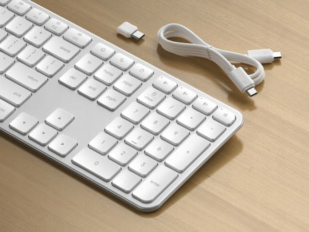 Bluetooth 3 keyboard Satechi Slim EX3 silver, Mac/Win Keyboard layout US international (qwerty)