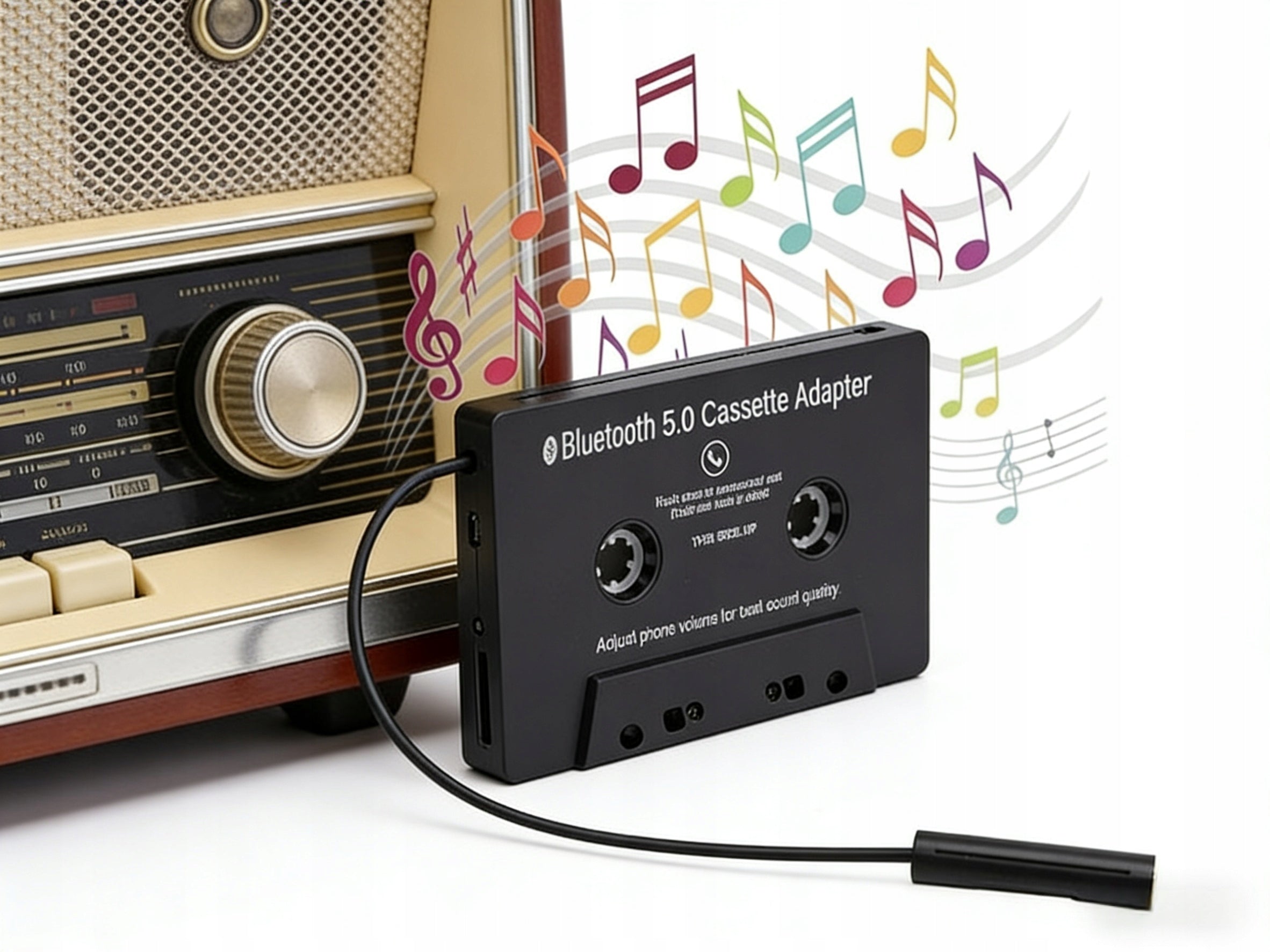 Bluetooth 5.0 Cassette Transmitter Bring Old Cassette to Life Wirelessly