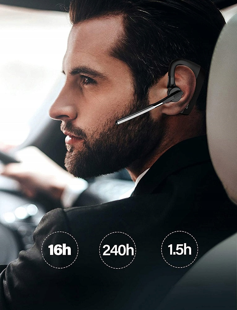 Bluetooth 5.1 Headset for Driver Feegar BOND Pro 16h CVC Wireless Color black