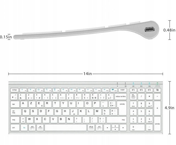 Bluetooth 5.1 PC ANDROID Wireless Keyboard Manufacturer iClever