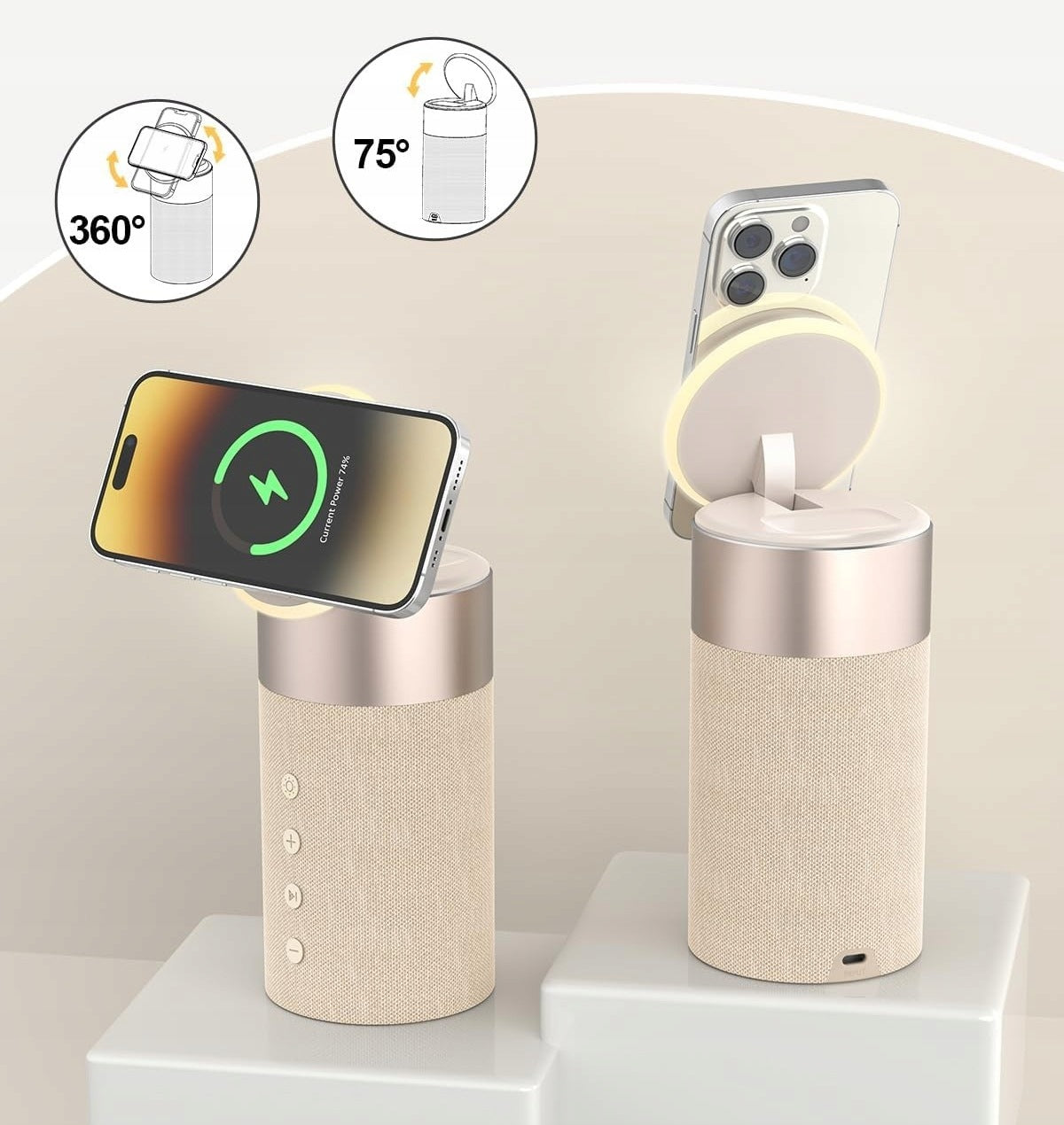 Bluetooth 5.1 Speaker with 2in1 MagSafe Charger and LED Light Manufacturer code COLSUR