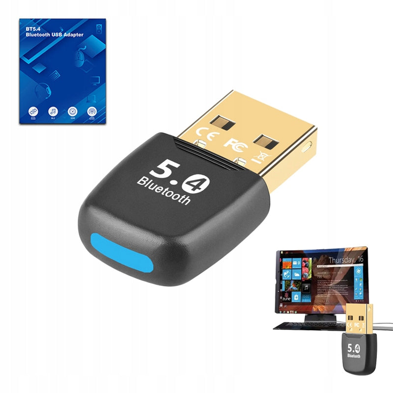 Bluetooth 5.4 USB Adapter for PC used to connect various Bluetooth devices