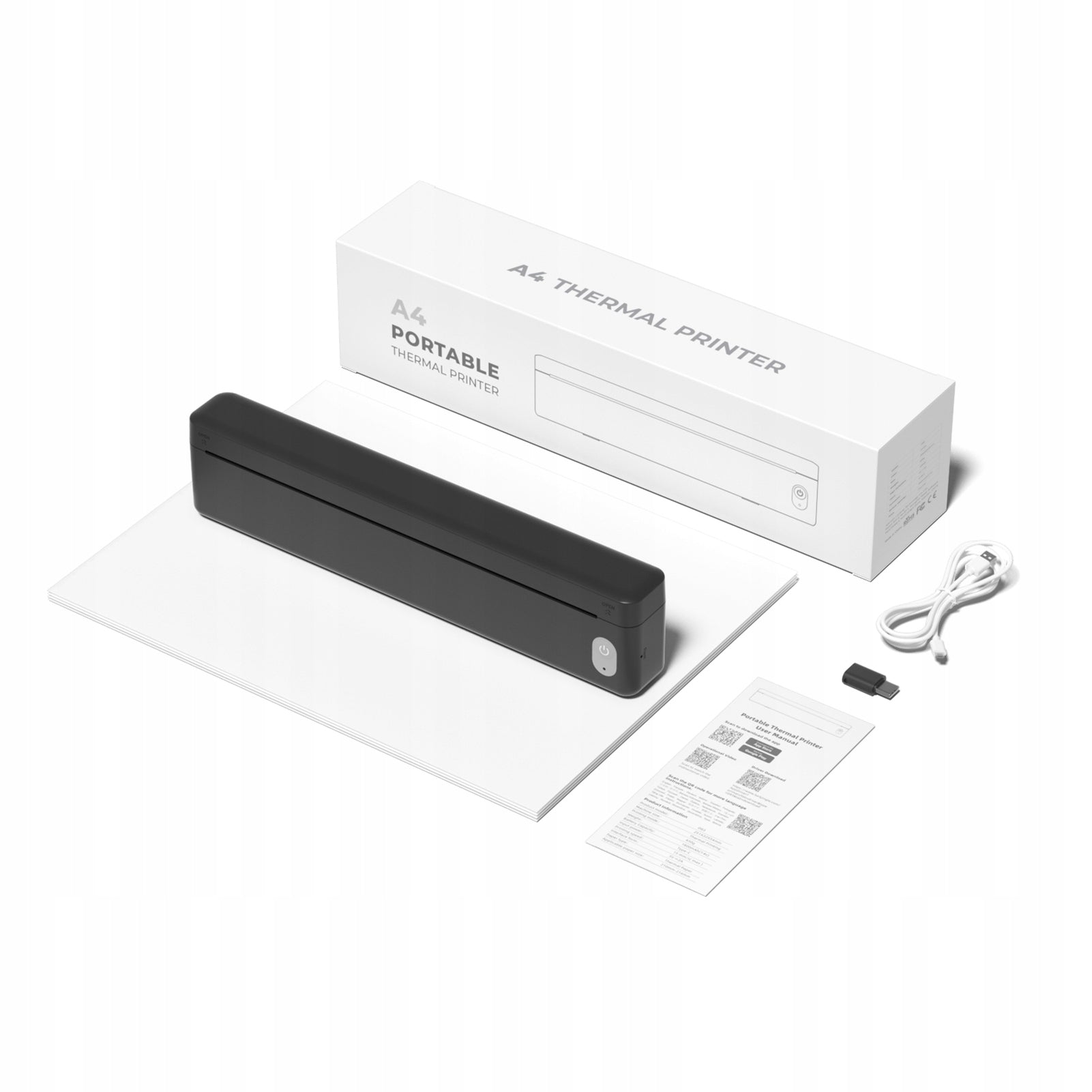 Bluetooth A4 Thermal Printer USB 203 dpi 4C Desktop Printer Printing technology other