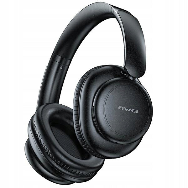 Bluetooth ANC On-Ear Headphones Black Leather A996 Pro Awei