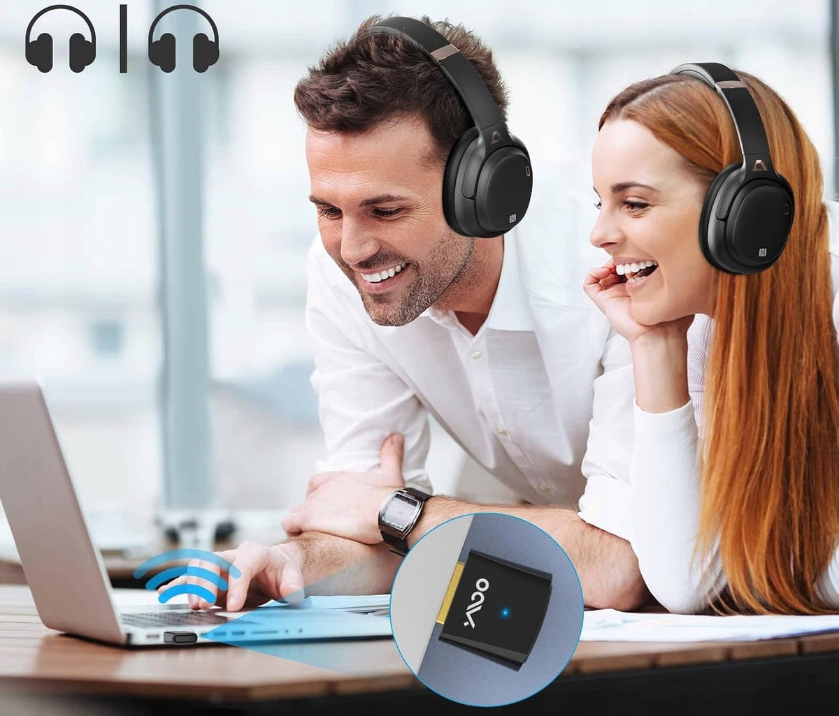Bluetooth Adapter USB Audio Transmitter Receiver aptX Microphone for PC and PS5 Manufacturer code B10Q