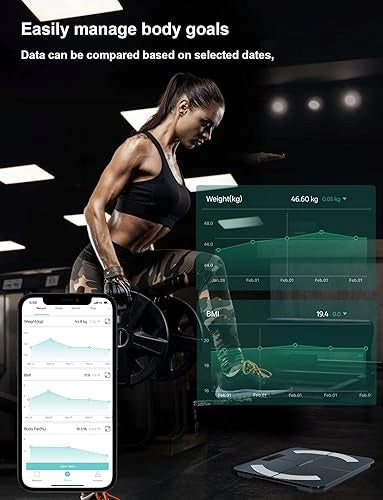Bluetooth Bathroom Scale with 13 Body Data For Application Max 180kg+ FREEBIE Brand no brand