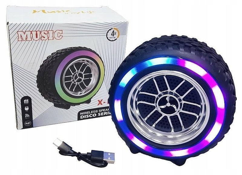 Bluetooth Car Wheel Speaker with USB Light