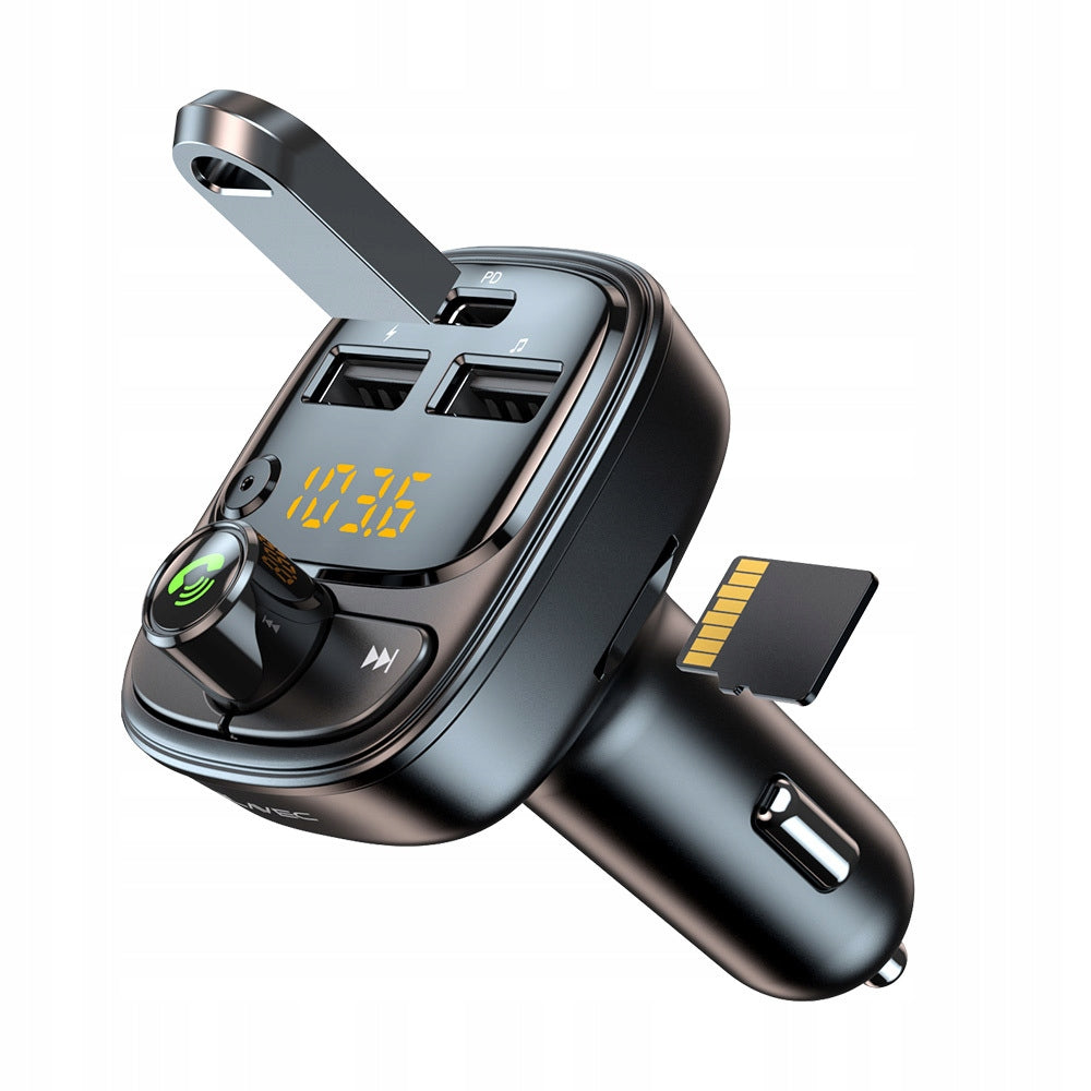 Bluetooth FM Transmitter Car Charger USB-C PD 30W + 2xUSB-A Flash Packaging status original