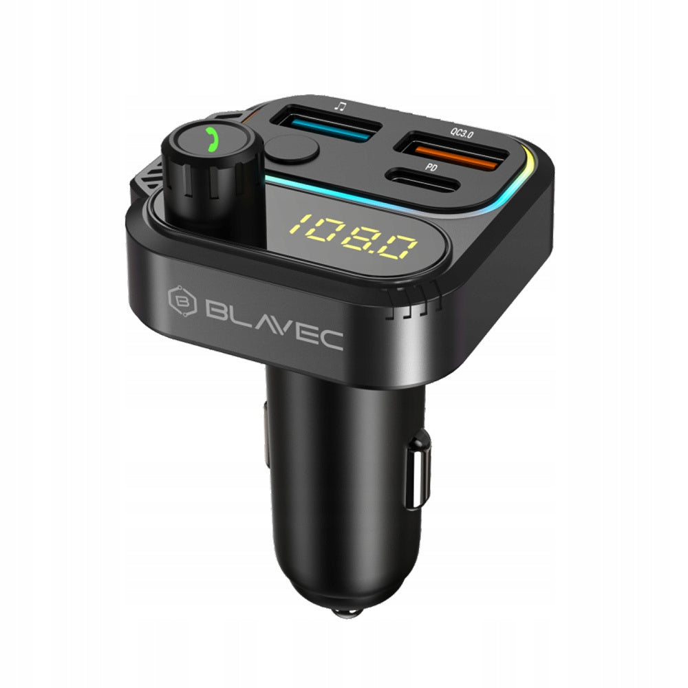 Bluetooth FM Transmitter Car Charger USB-C PD 36W + 2xUSB-A QC3.0 Packaging status original