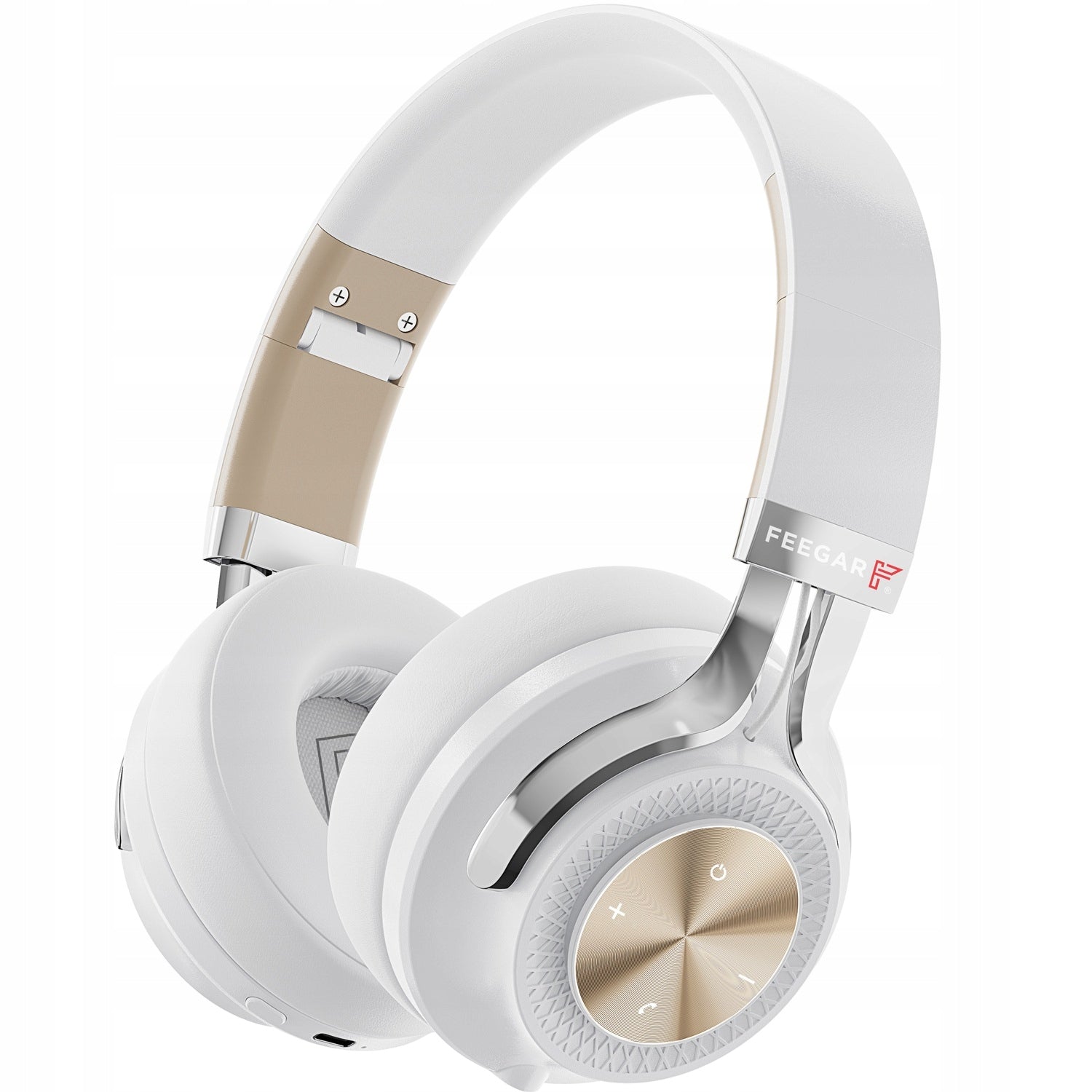 Bluetooth Headphones FEEGAR AlphaBeat On-Ear ANC 65H White BT 5.4