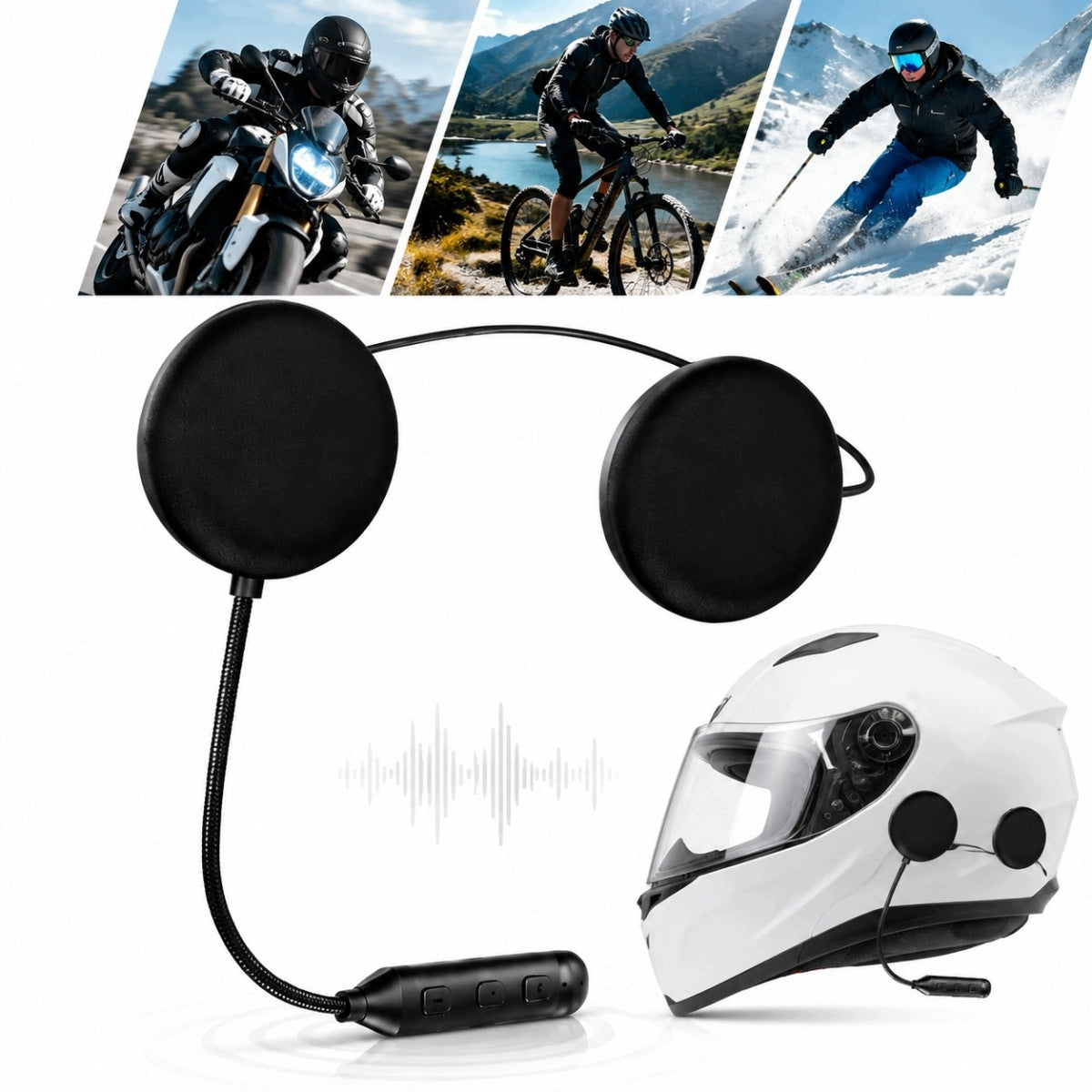 Bluetooth Headset with Microphone for Motorcycle Helmet