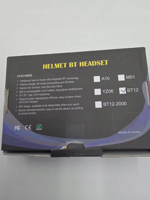Bluetooth Helmet Intercom BT12 Motorcycle Headset Microphone Model BT12