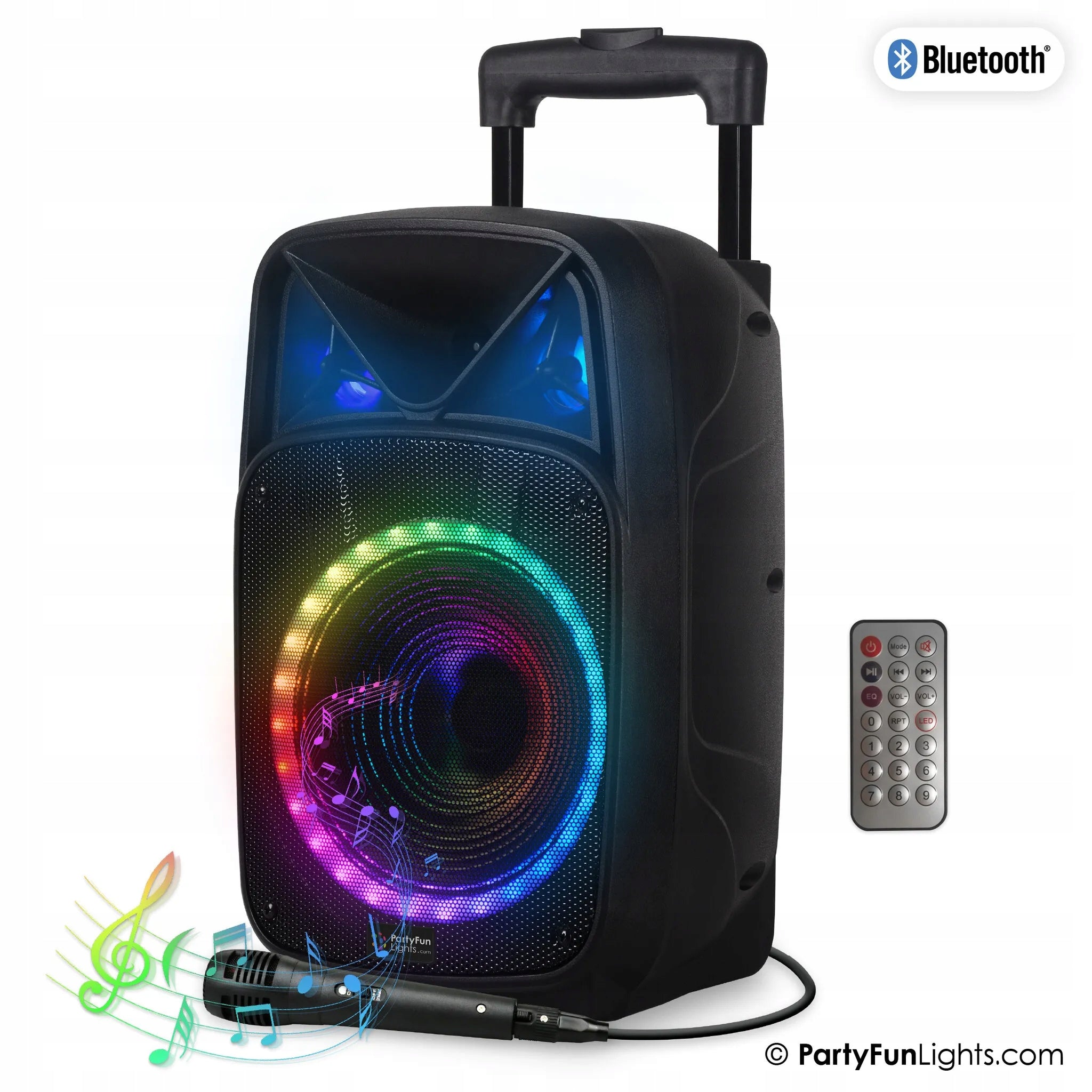 Bluetooth Karaoke Speaker Microphone Remote Control PartyFunLights Kit Manufacturer code 8717278864488