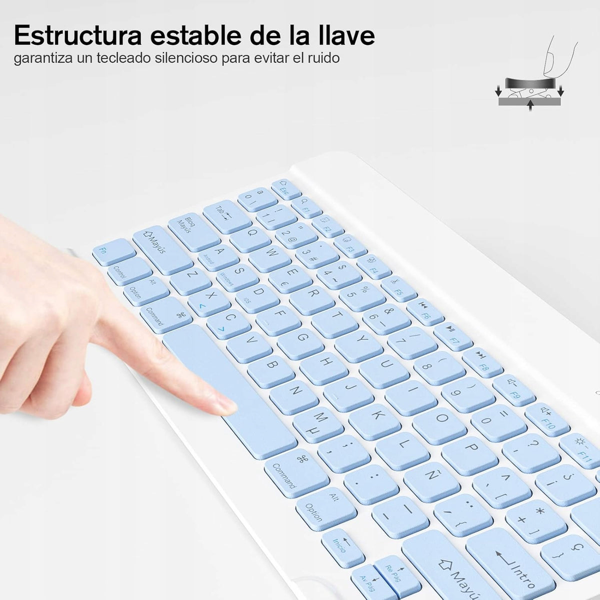 Bluetooth Keyboard Rechargeable Universal Thin