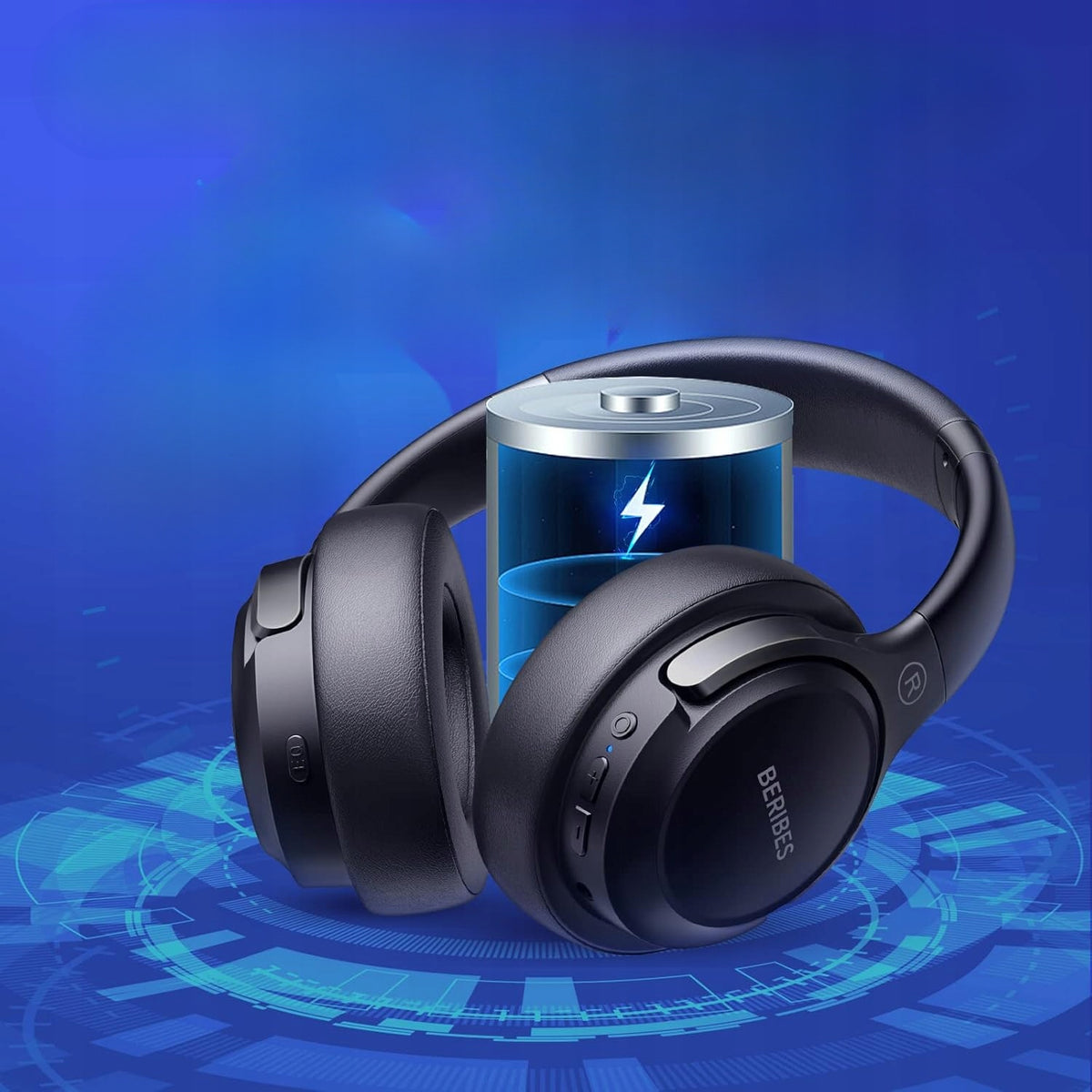 Bluetooth On-Ear Headphones Wireless 65H HiFi Bass Microphone Foldable Model 45876