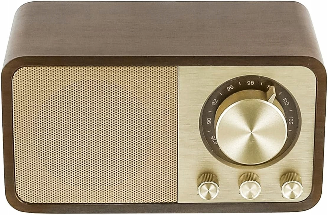Bluetooth Radio Retro Wooden 5W 1800mAh FM AUX USB TF