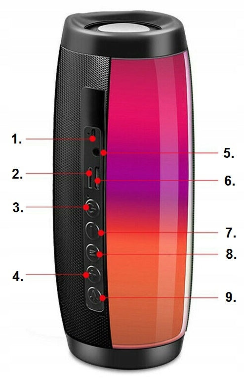 Bluetooth SPEAKER BOOMBOX Mobile USB RADIO LED MP3 Wireless Portable Packaging status original