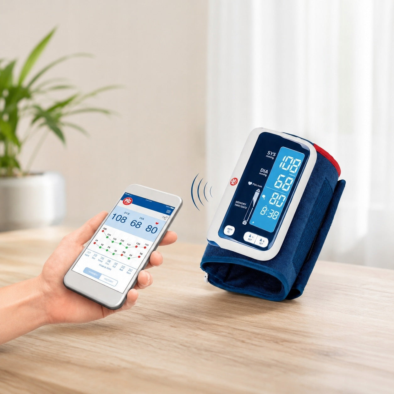 Bluetooth Shoulder Blood Pressure Monitor Automatic Application PIC Mobile Rapid Brand PIC