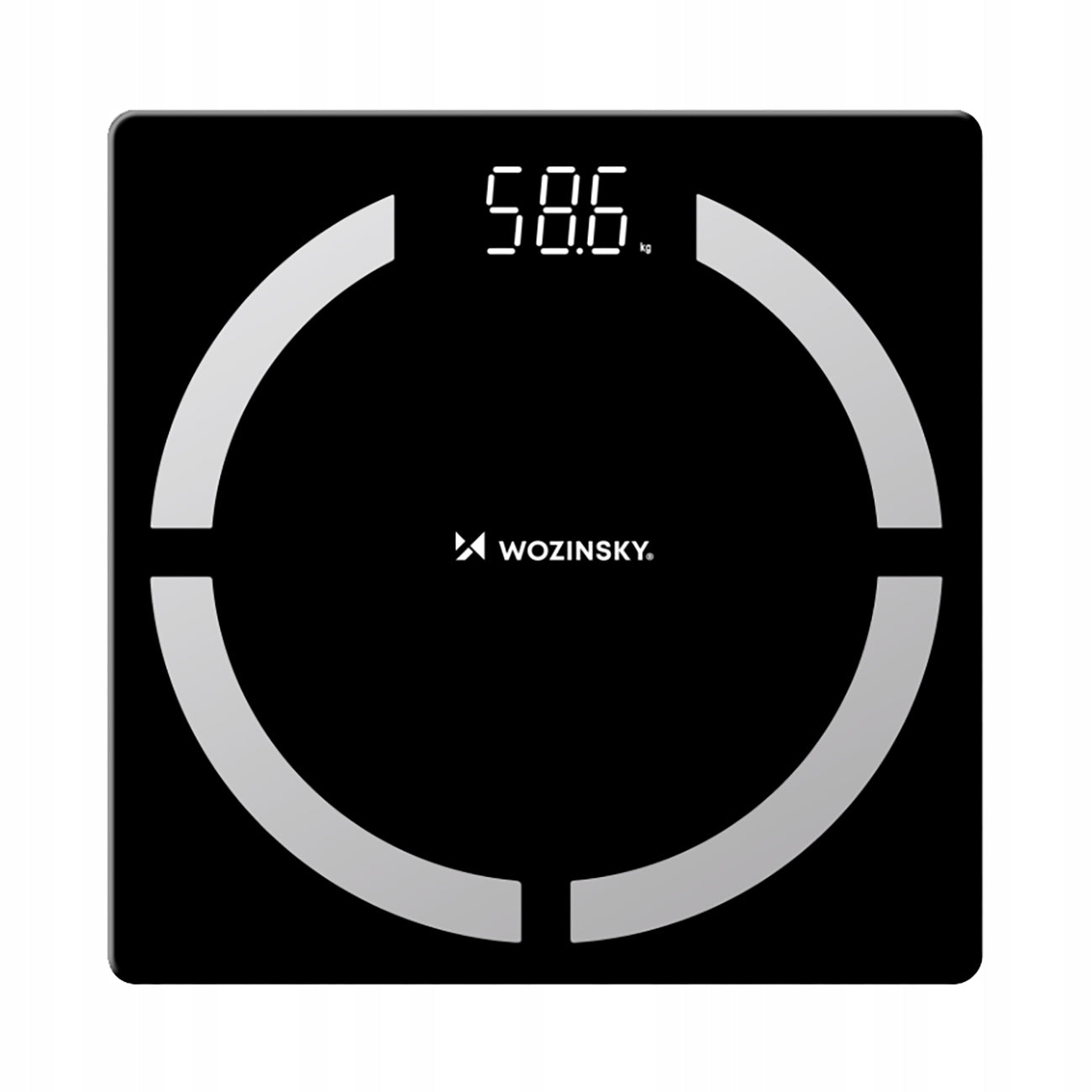 Bluetooth Smart Analytical Bathroom Scale 180 kg - Black Brand Wozinsky