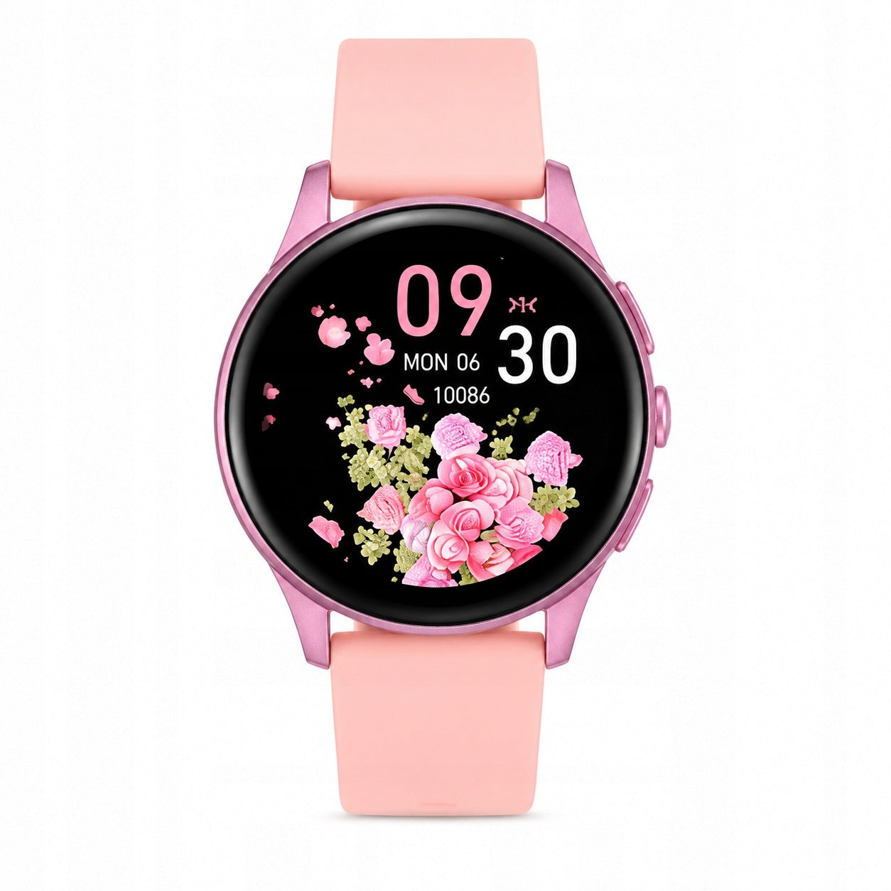 Bluetooth Smartwatch with Round Touch Screen Pink