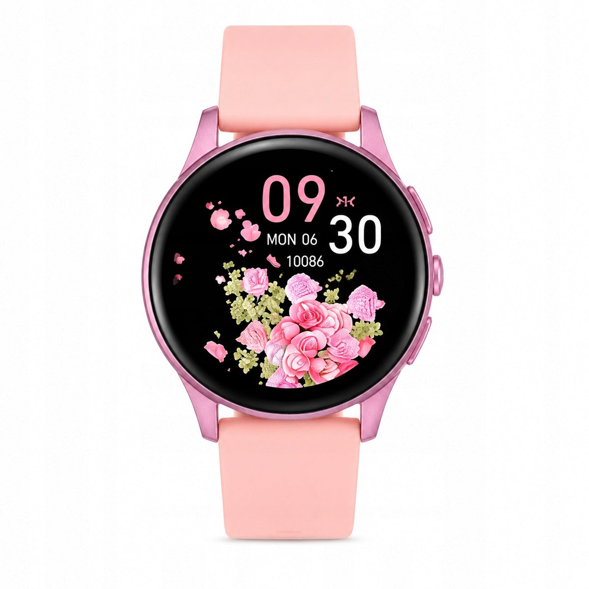 Bluetooth Smartwatch with Round Touch Screen Pink