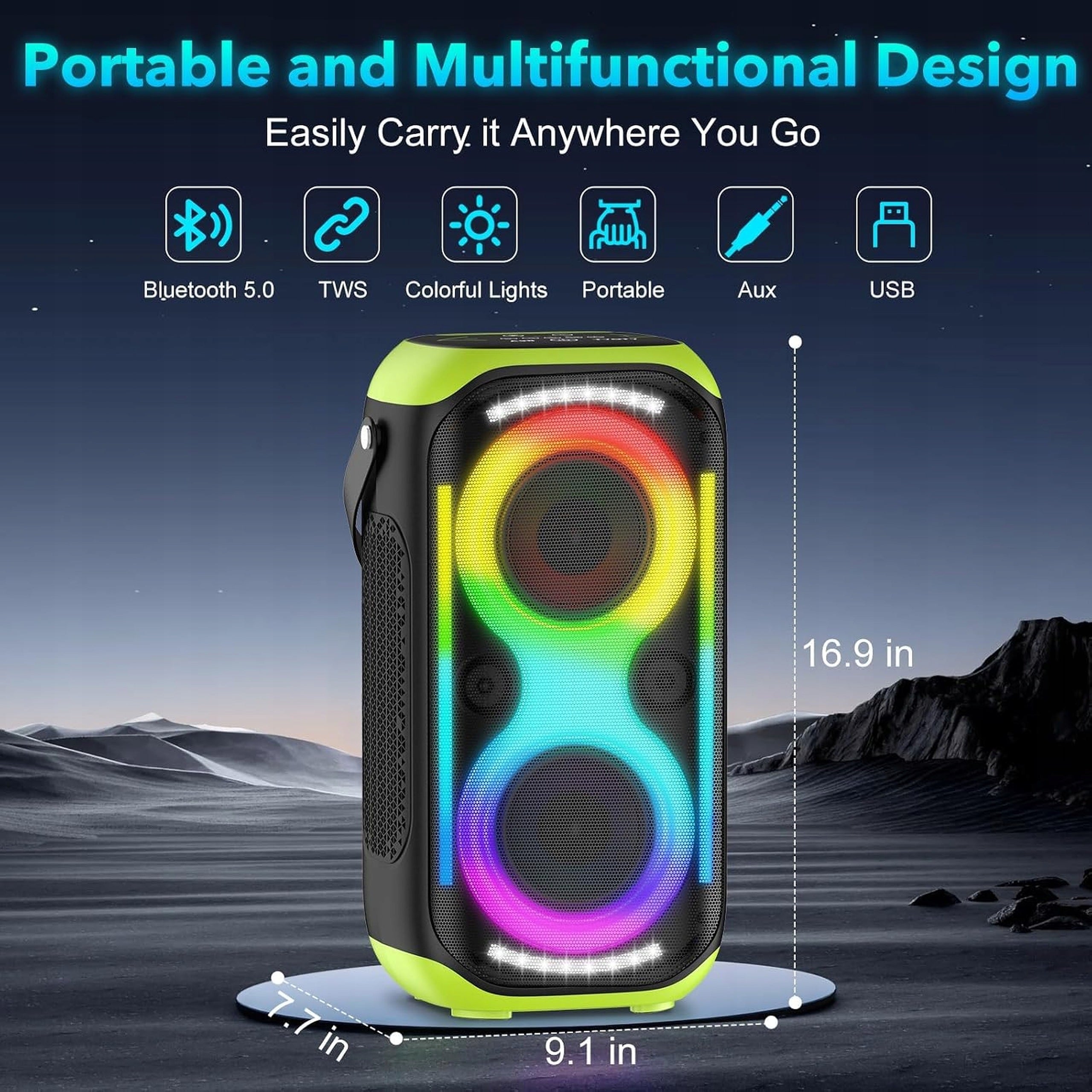 Bluetooth Speaker 160W Portable Party TWS LED Bass Wireless Model other