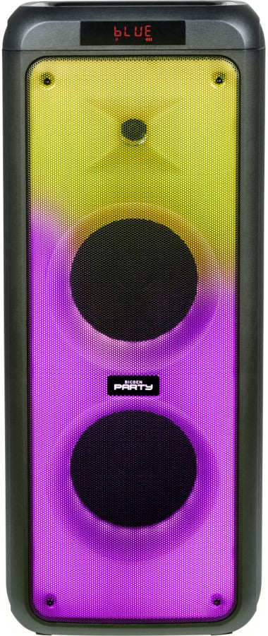 Bluetooth Speaker 2x Microphone Party Tower XL Karaoke LED Backlight 600W