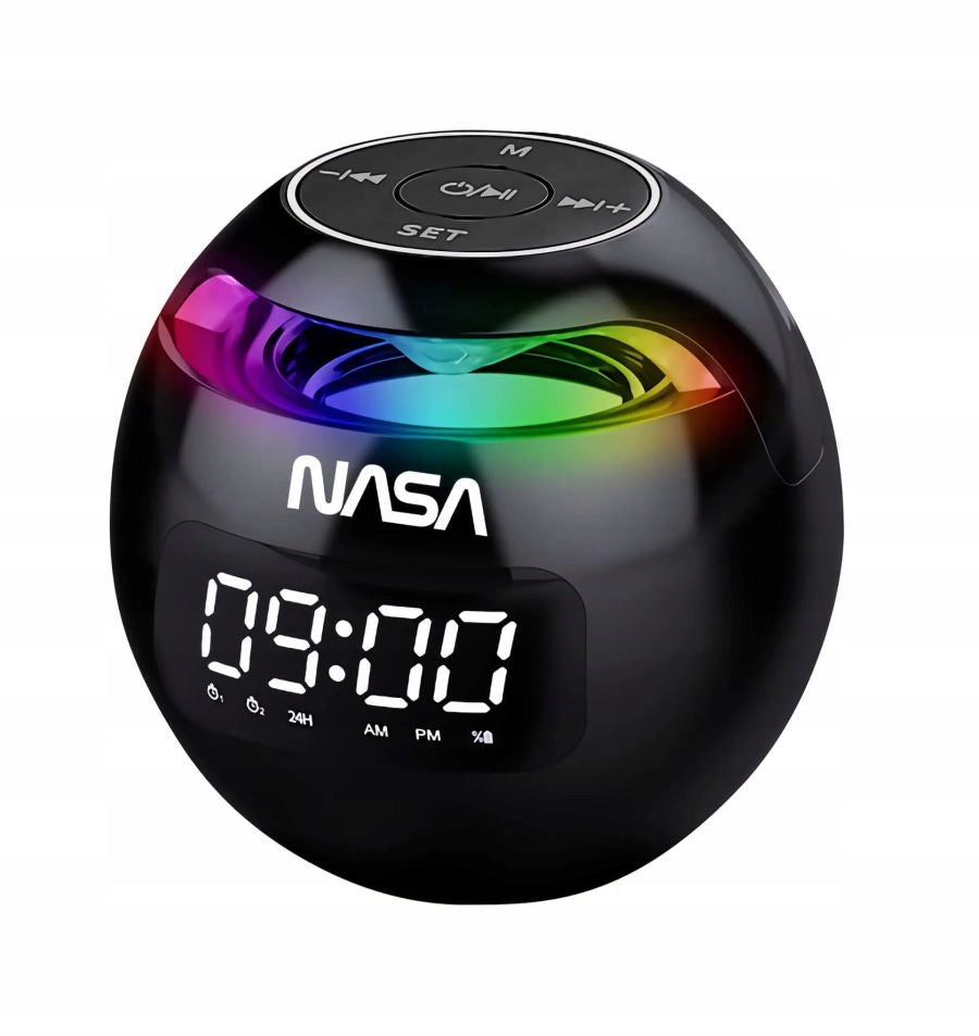 Bluetooth Speaker 5.0 NASA SP200 2x Alarm Clock + Lamp RGB LED Light