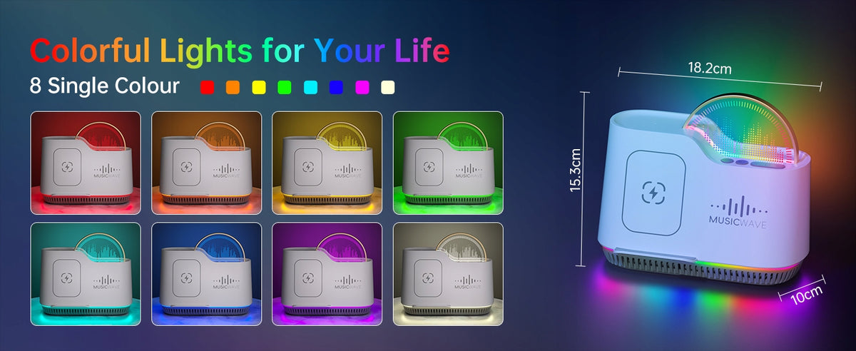 Bluetooth Speaker 5.4 LED Light 5in1 with 15W Induction Charger Manufacturer code głośnik RGB LED ładowarka