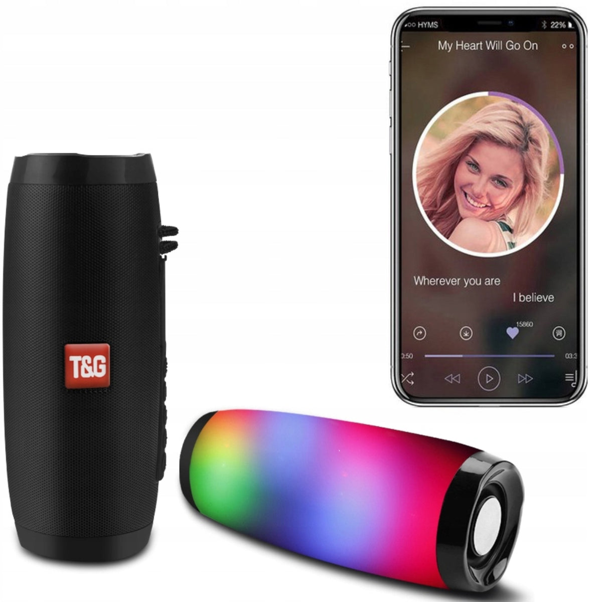 Bluetooth Speaker BOOMBOX Mobile USB RADIO LED MP3 Wireless Portable