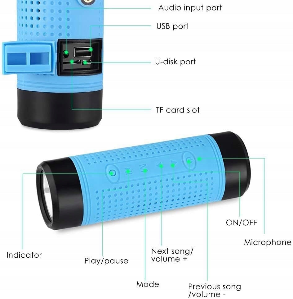 Bluetooth Speaker Bike Flashlight Bluetooth Speaker Outdoor Sports Brand no brand