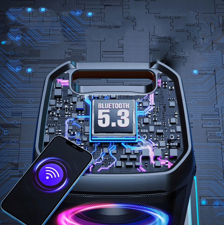 Bluetooth Speaker Boombox Mobile USB RADIO LED Wireless Portable MP3 Manufacturer code głośnik 5907291878804 przenośny bluetooth