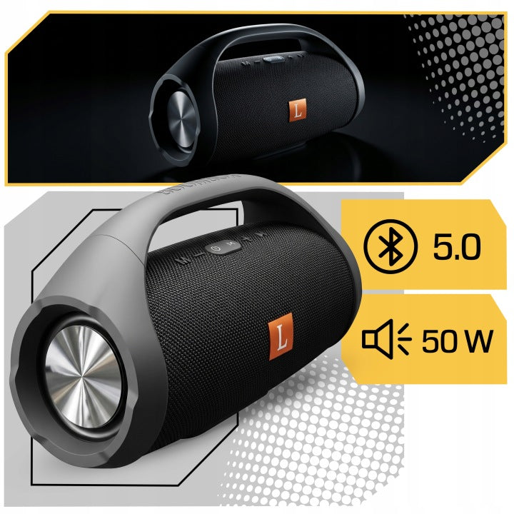 Bluetooth Speaker Boombox XXXL 50W Powerbank IPX5 USB SD AUX 8h Packaging status original