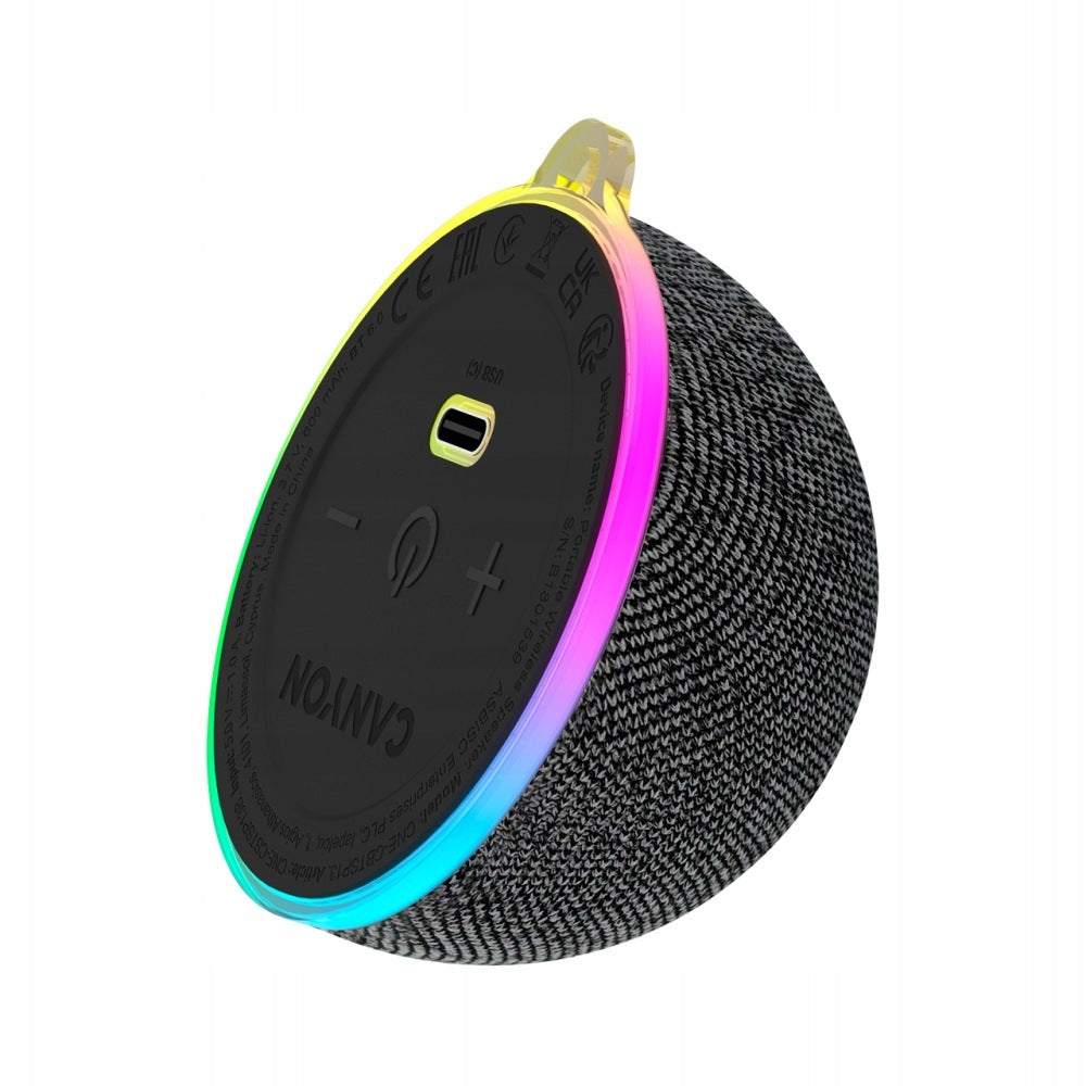 Bluetooth Speaker Canyon OnMove 13 5W Magnetic RGB TWS Black Packaging status original