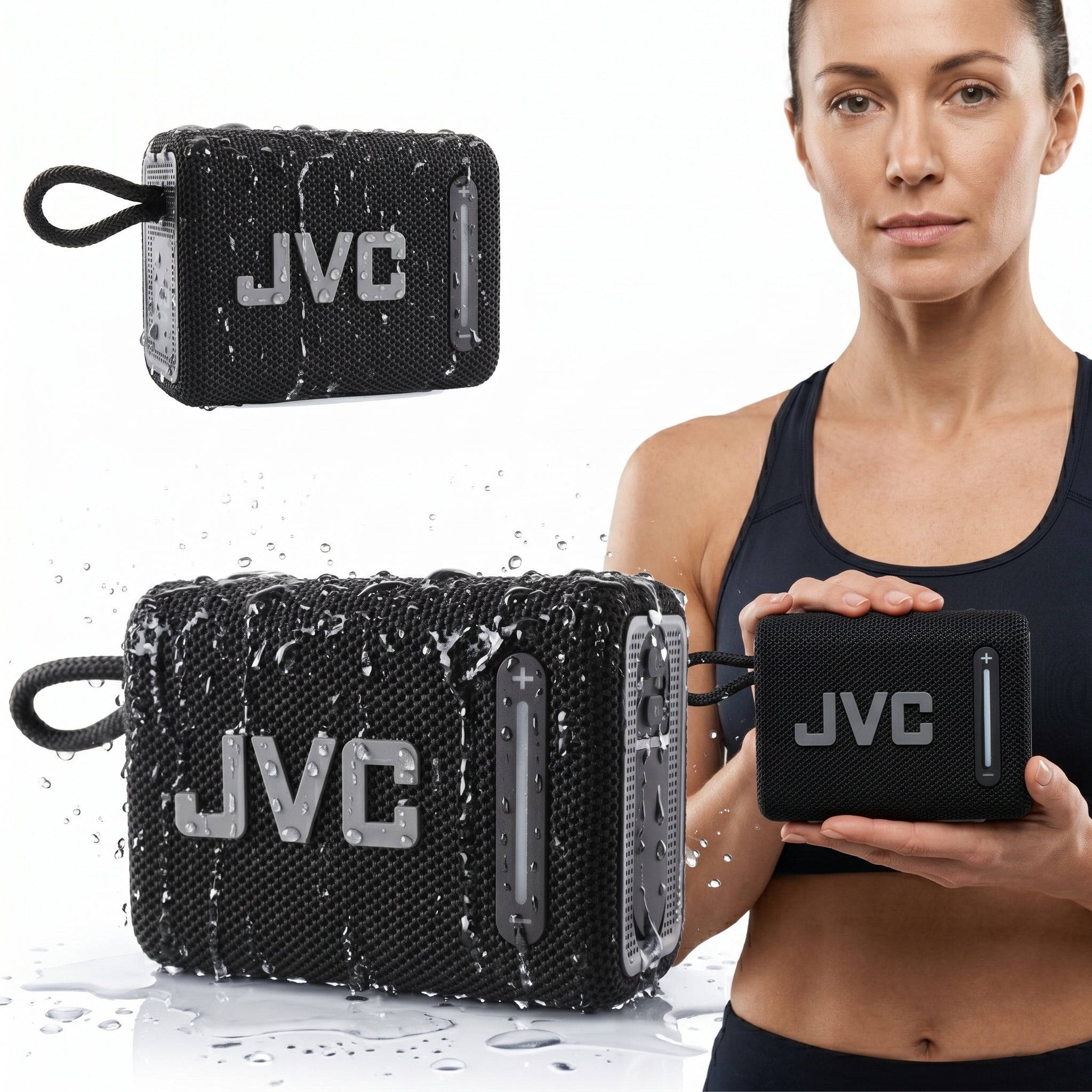 Bluetooth Speaker JVC XS-E114B FM Radio Waterproof IPX6 TWS 12h USB-C