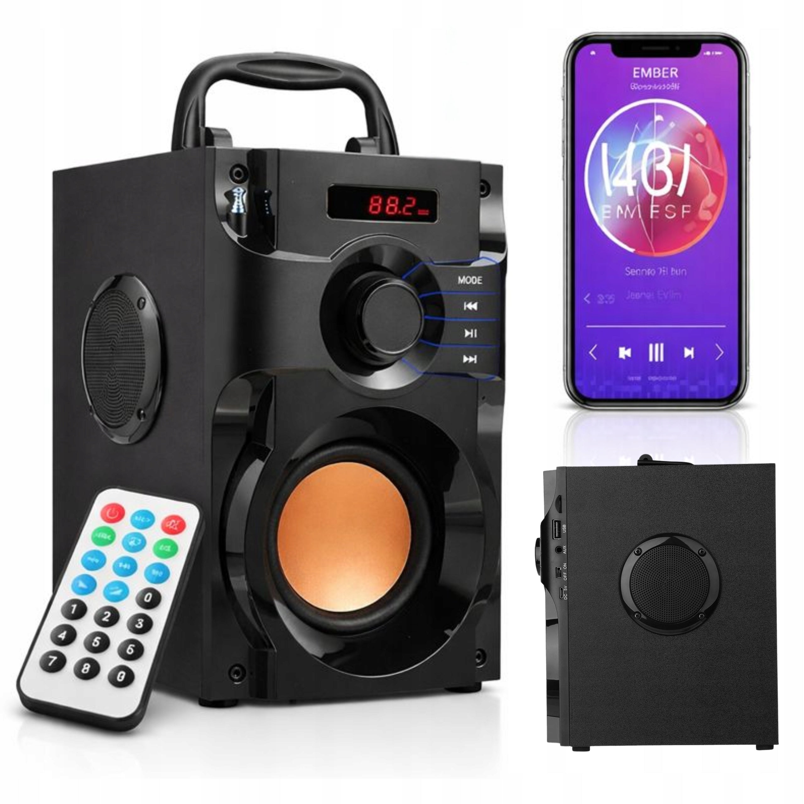 Bluetooth Speaker Portable FM RADIO Wireless BT Remote Control with USB Radio