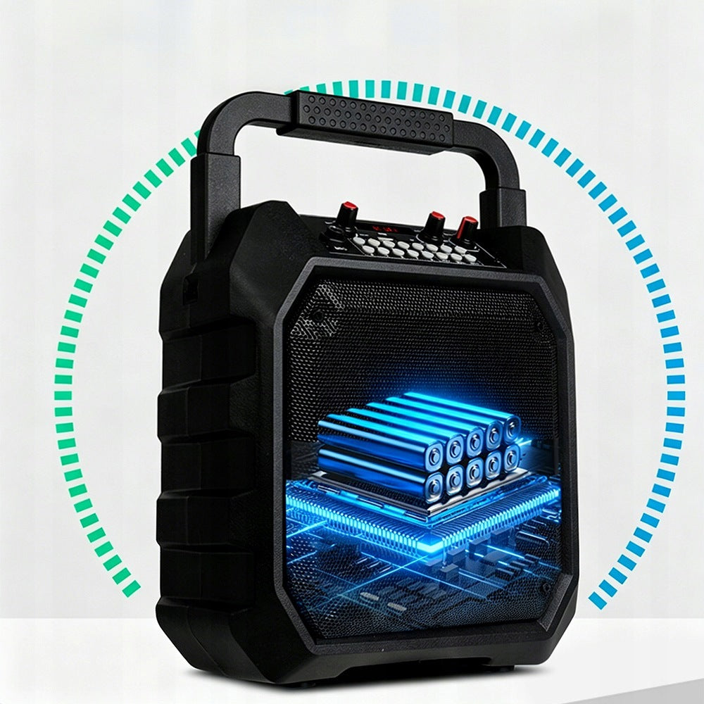 Bluetooth Speaker Portable Karaoke Black and 2x Wireless Microphone Model other